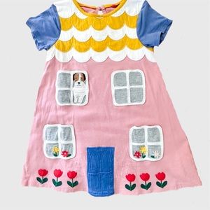 Mini Boden House Puppy Appliqué Dress